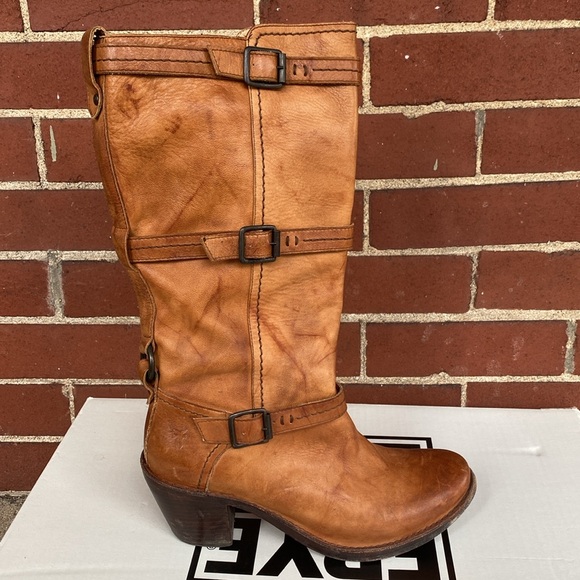 Frye Carmen 3 Boots Size 8.5 Saddle Brown - Picture 6 of 9